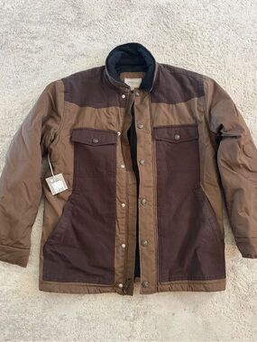 Blue Ranchwear Men's Two-Tone Brown Field Jacket size Large
